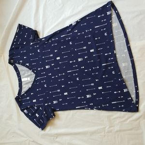 5/$20 Lularoe Christie T V-neck Navy/white